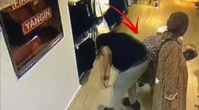 He harassed women like this in a shopping mall in the heart of Istanbul.