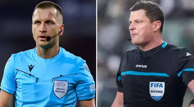 UEFA has banned two referees for life for stealing a traffic sign while under the influence of alcohol.