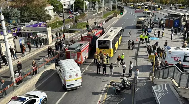 The elderly woman waiting at the bus stop went to her death right before our eyes.