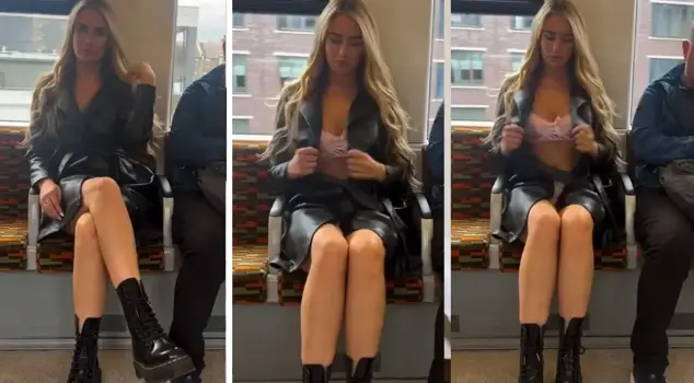 Those who saw it were shocked: She showed her underwear on the subway.