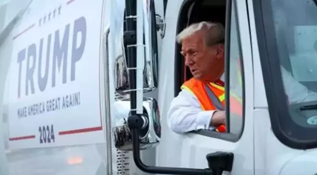 Trump responded to Biden, who called him 'Trash', by using a garbage truck.