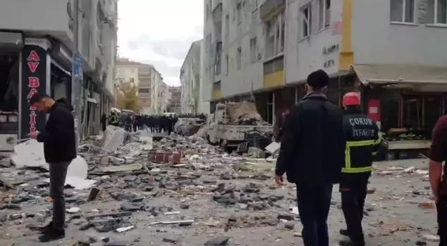 The first images from the natural gas explosion in Çorum.