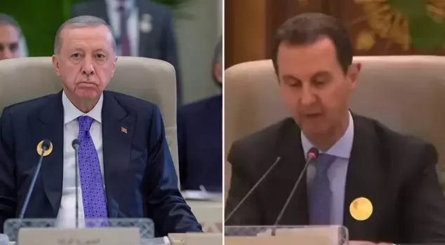 Erdoğan left the room when Bashar al-Assad started to speak.