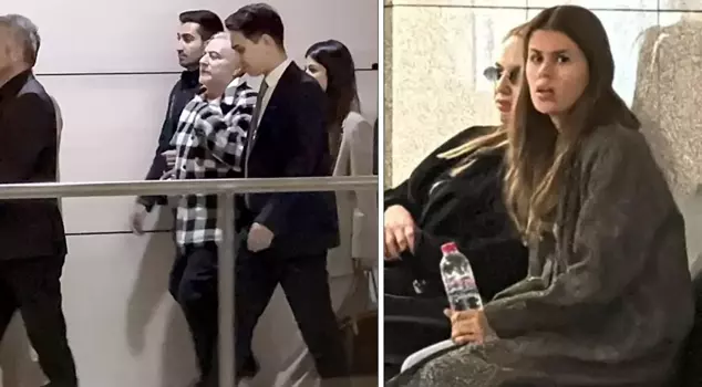 Mehmet Ali Erbil's ex-girlfriend Gülseren Ceylan is also at the courthouse.