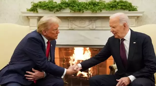 Trump in the White House after 4 years: Thanked Biden.