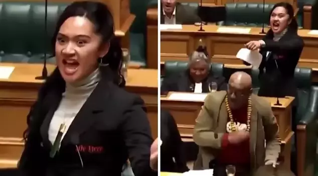 In the New Zealand parliament, the haka dance once again.