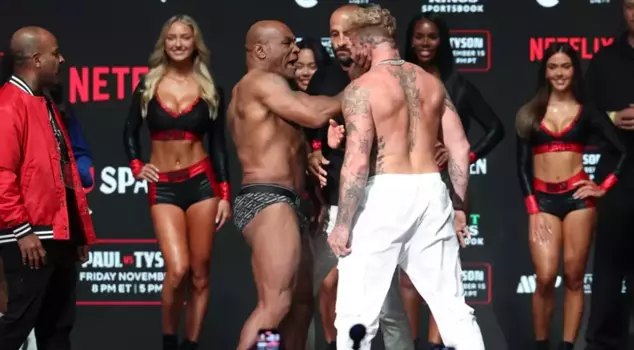 Mike Tyson slapped Jake Paul before the highly anticipated fight.