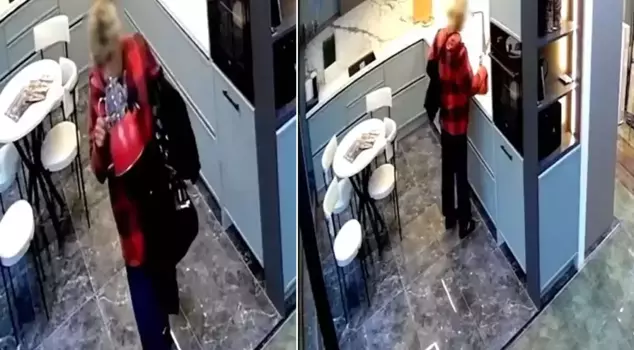 The action of the woman thief who entered the store before stealing left everyone confused.