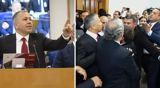 Tension remains high during the budget discussions! Minister Yerlikaya pointed his finger, and the room suddenly erupted.