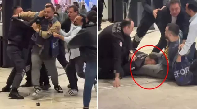 The security guard bit the leg of the citizen he was arguing with.