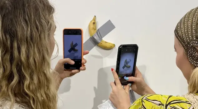 A banana taped to a wall was sold for 6.2 million dollars.