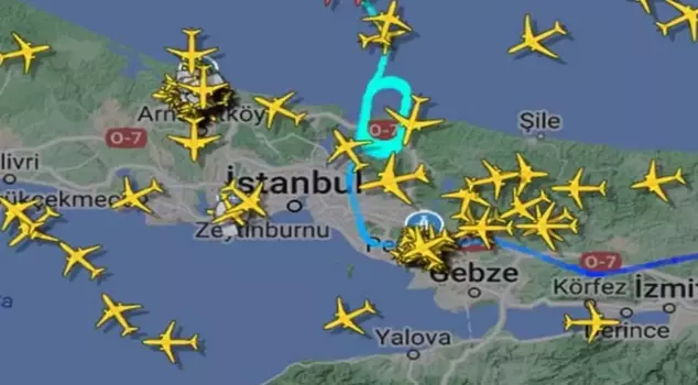 In Istanbul, where the south wind is blowing, planes are unable to land.