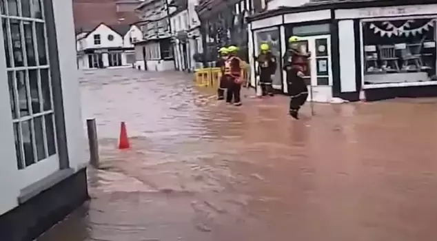 The town was submerged under floodwaters within seconds.