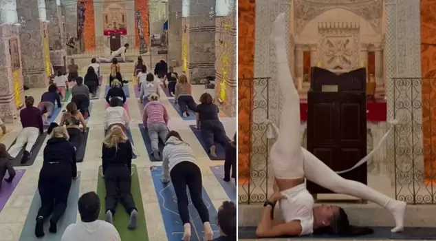 The yoga session in the church drove the Syriacs crazy.