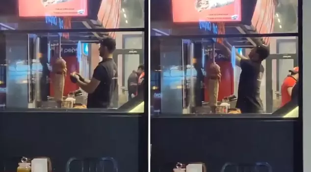 A business was caught on camera supplementing cooked döner with raw meat.