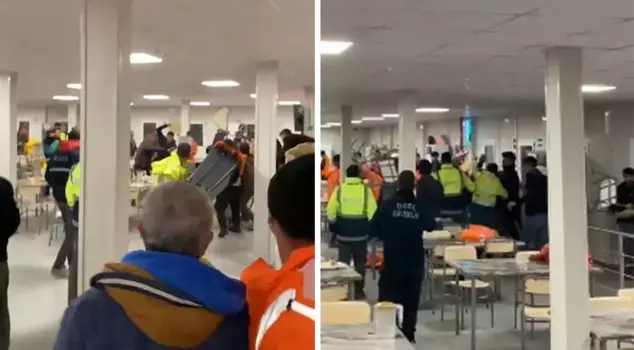 Fight among workers in Akkuyu: Tables and chairs flew through the air.