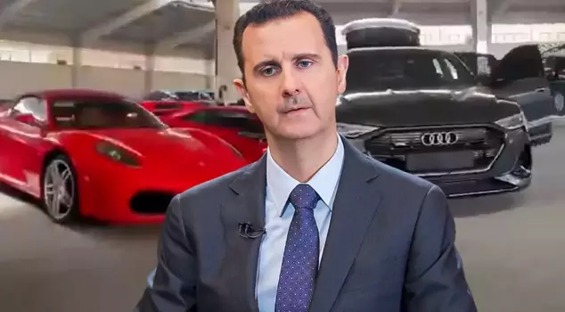 Dozens of vehicles in Assad's garage have been seized, which were abandoned by those fleeing from Syria.