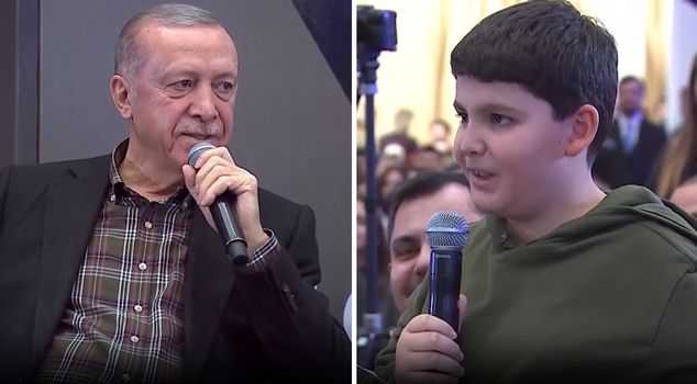 The dialogue between President Erdoğan and his grandson brought a smile: 