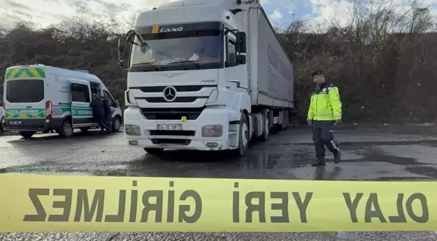 The dead body was found in the trailer of a parked truck.