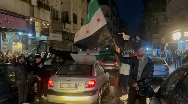 In Latakia, seen as the stronghold of the Assad regime, people took to the streets for celebrations.