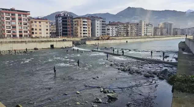 When the storm tore apart the salmon cage, citizens flocked to the stream.