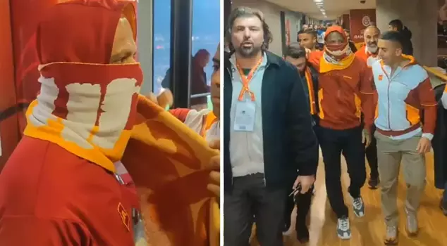 Felipe Melo entered the Galatasaray stands in disguise.