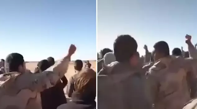 The Assad forces that fled to Iraq held a protest! Their demand is to return.