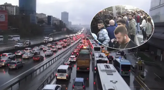 There is heavy traffic congestion in Istanbul.