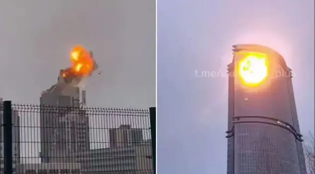 Ukraine struck a skyscraper 120 meters high in Russia.