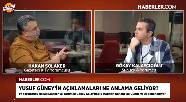 Yusuf Güney's alien-themed predictions were discussed on the program 'Magazin Bahane'.