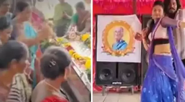 The 96-year-old woman was buried with music and dance in accordance with her will.