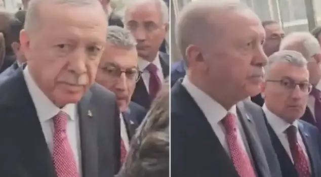 Erdoğan left the journalist's question, 