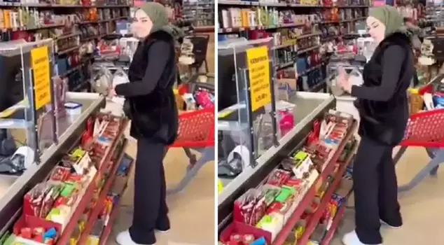 What he said to his spouse while shopping at the market also shocked the cashier.