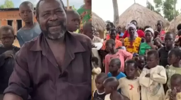 The man with 102 children from 12 wives cannot recognize his children.