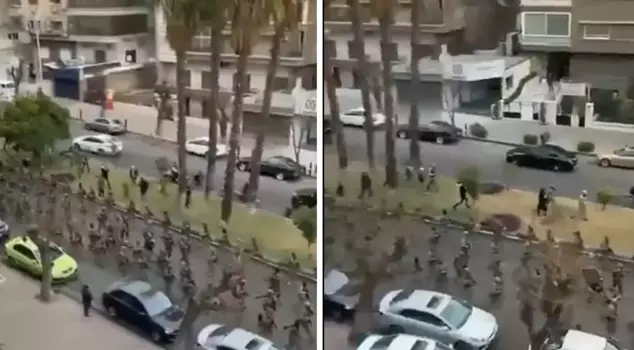 The New Syrian Army held a march in the capital, Damascus.