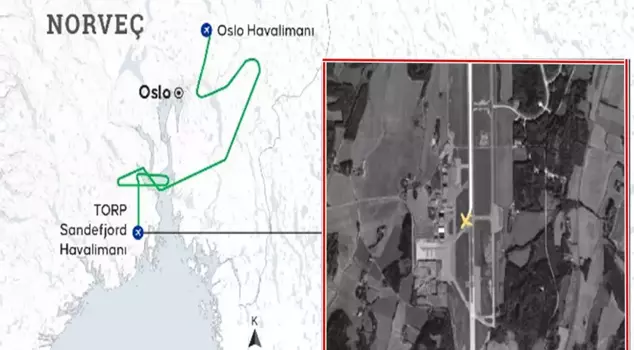 The passenger plane flying from Norway to the Netherlands skidded off the runway during an emergency landing.