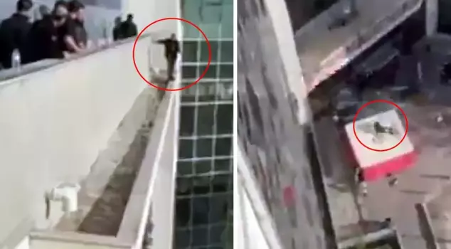 Moments that freeze the blood in the hospital! She jumped into the void from the 13th floor.