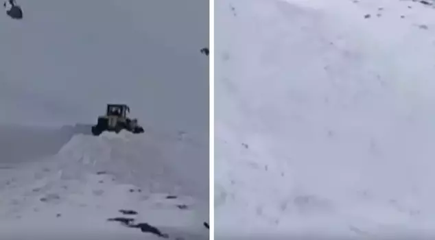 The avalanche that occurred in Şırnak was recorded moment by moment by cameras.