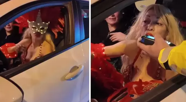 The surprising question from the belly dancer caught in the act by the police.