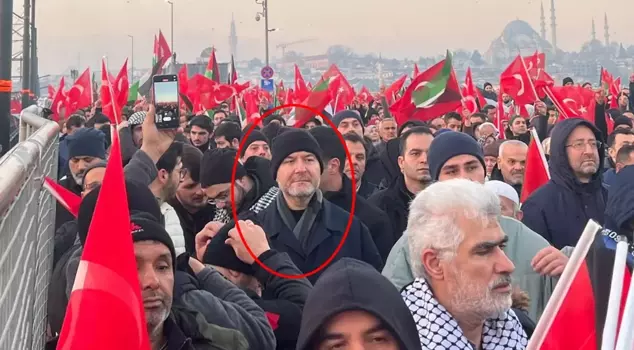 Süleyman Soylu also attended the large Gaza gathering in Istanbul.
