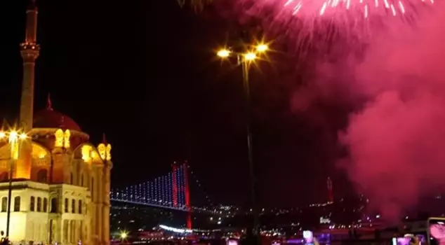 The New Year was welcomed with fireworks in Istanbul.
