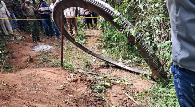 A massive piece of space debris has fallen in a village in Kenya.