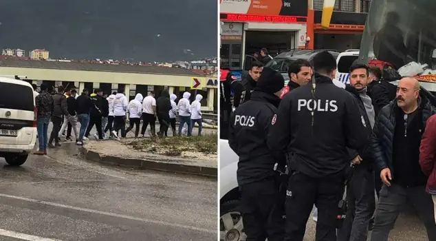 Galatasaray and Göztepe fans attacked each other with knives: 2 injured, 50 detained.