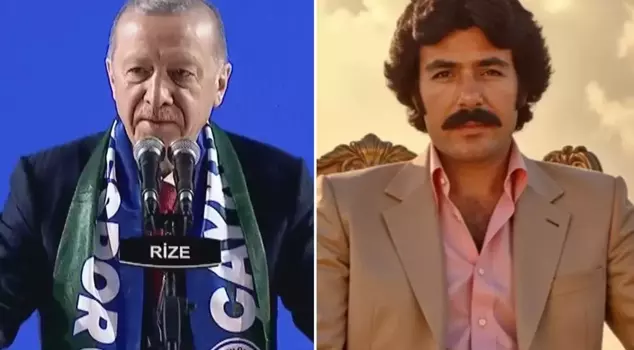 President Erdoğan took the stage again with Ferdi Tayfur's song 