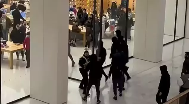 During the daytime, an Apple store was looted: 6 people were arrested.