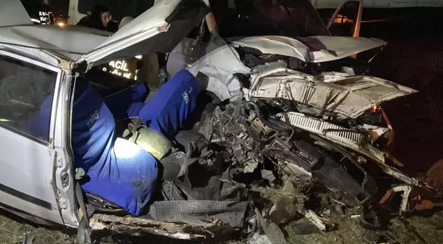 Aksaray: Horrific accident: Father and daughter lost their lives.