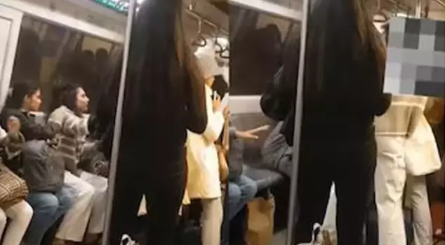 No one could separate the fight between two women on the subway over 