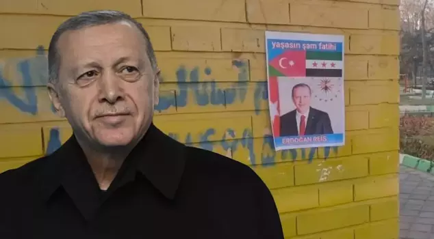 Surprising image in Iran! Posters of President Erdoğan have been hung up.