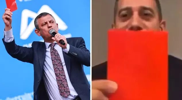 The CHP member Başarır showed a red card to artists who criticized the call for a red card.