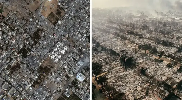 The recent state of Los Angeles, which has been burning for four days, reminded one of Gaza.